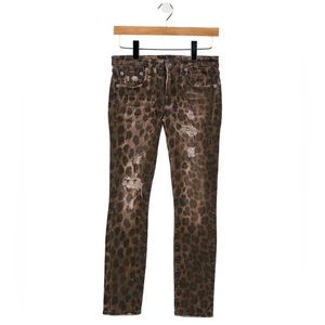R13 Low-Rise Kate Skinny Leg Jeans 🐆 LEOPARD 🐆